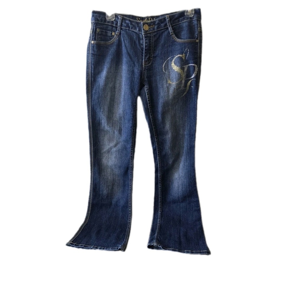South Pole Women's Bootcut Jeans Size 7 Mid Rise Embellished‎ 31" Inseam